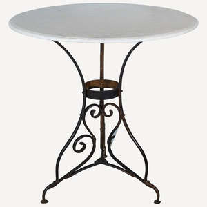 Dining Tables: Paris Round Marble Top Table