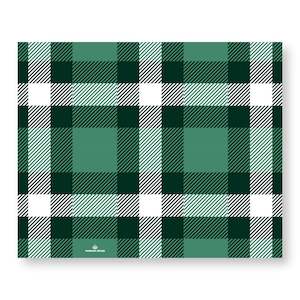 Napkins Table Linen: Classic Plaid Green Paper Placemat Pad