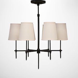 Six Light Chandelier with Shades