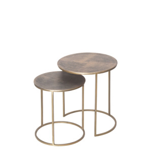 Furniture: Cassablanca Gold Side Table (set of 2)