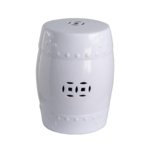 Furniture: White Ceramic Stool