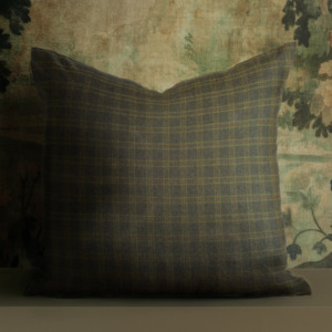 New: Deep Moss Plaid Cushion