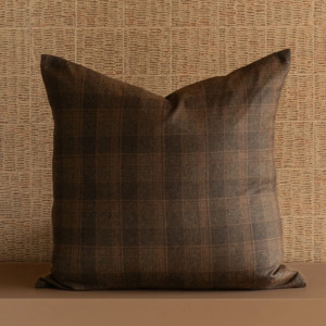 New: Cinderwood Plaid Cushion