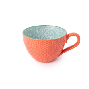 New: Grey Floral Mug