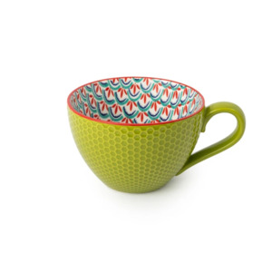 New: Green & Blue Geometric Mug