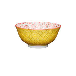 Yellow Floral Bowl