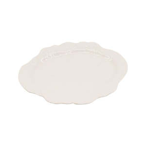 Cabbage Melamine Oval Platter 40cm - White
