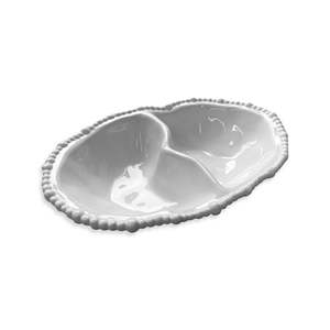 New: Pearl Melamine Double Serving Bowl