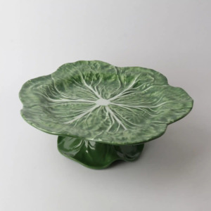 New: Cabbage Melamine Cake Stand Green