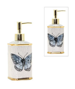 Decor: Ceramic Soap Dispenser - Butterfly