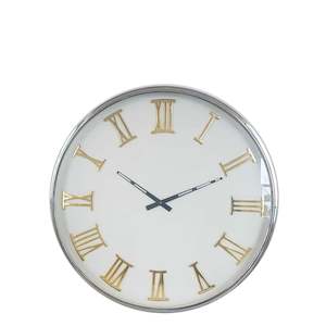 Silver & Gold Wall Clock