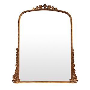 Wall: Grande Rounded Edge Mirror - Antique Gold
