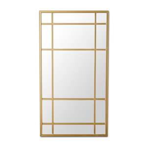Wall: Gold Rimmed 15 Pane Mirror