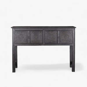 Theron Carved Wooden Console
