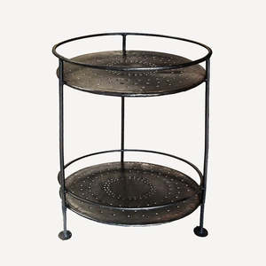 Furniture: Two-tier Iron Side Table