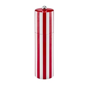 Burgandy Striped Column Salt or Pepper Mill