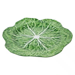 Serveware: Cabbage Melamine Round 40cm Platter - Green