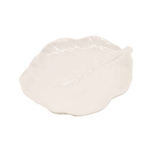 Cabbage Melamine Leaf Platter - White