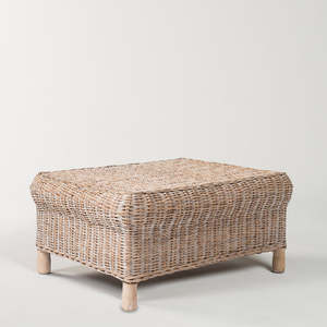 Ottomans: Gable Whitewash Ottoman