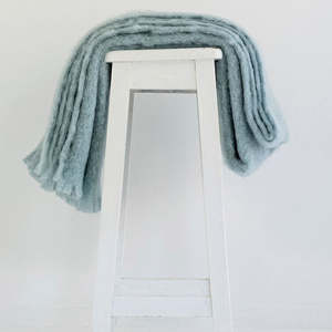 Throws: Mohair Throw - Glacier