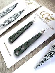 Leather Collection: Diamond Stick Earrings- Your choice of colour