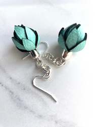 Leather Collection: Wild Flowers on Chain -Mint