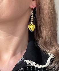 Leather Collection: Mustard Wild Flowers-in your choice of Fittings