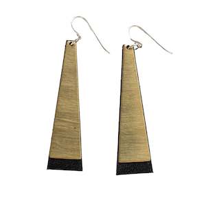Befallen Leather Collection: Tower Earrings -Blank