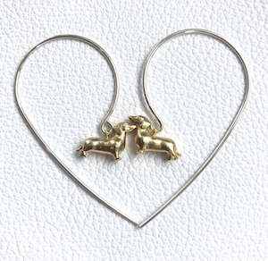 Contrasts Collection: Dachshund Dogs on Statement Ear wires
