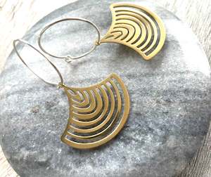 Contrasts Collection: Contrast Earrings-Fans on Hoops