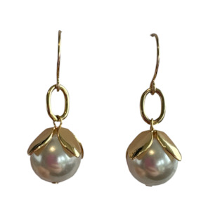 Botanical Drop Earrings Gold