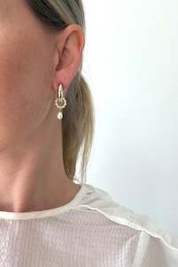 Metals And Pearls: Pearl Donut Hoops