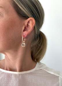 Metals And Pearls: Cushion open style Hoops