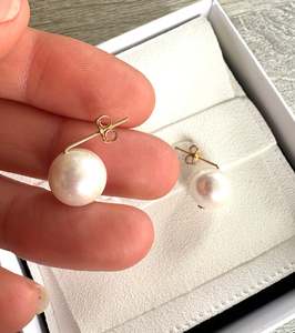 Pearls: Lush Fresh Water Pearl drop studs small