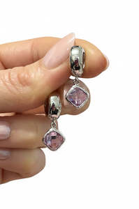 The Odi Edit: Rhombus Pink & Silver Huggies