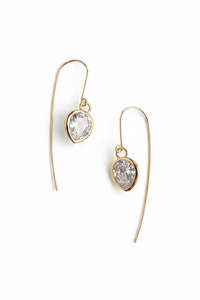 Odi Luxe: Ice Dewdrops on Gold filled statement Ear Wires