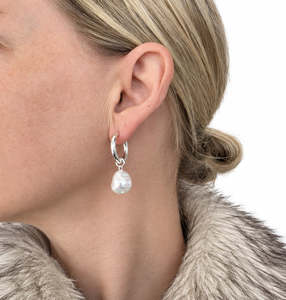 The Odi Edit: Baroque Pearl Hoops- Multiple Colour options