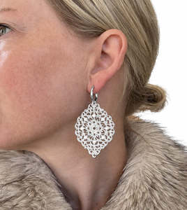 The Odi Edit: Flower Lace Statement Earrings