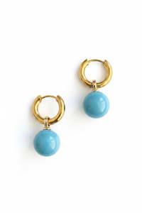 The Odi Edit: Turquoise Pearl Earrings Gold or Silver