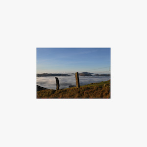 Print: Fog Over Dunedin Harbour Photo Print