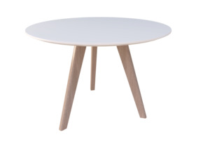 Oslo Meeting Table - 900R - 3 Leg - White Top