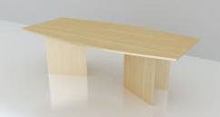 NZ Made 1800W Boardroom Boat Shape Table