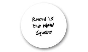 Standard Round Glass Writing Board 900R - White