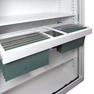 Tambour Cabinets: Mobel Roll-Out Suspension File Rack for Milano Tambours