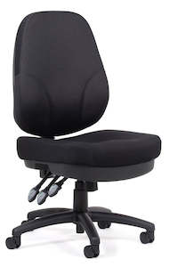 Plymouth Express 3 Lever Ergonomic Office Chair in Breathe Black Fabric
