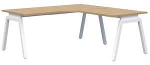 Desks Workstations: Balance Fixed Height Angled Leg 90 Degree Workstation - 2000mm