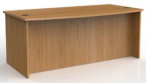 Reception Desks Counters: Ergoplan Bow Front Reception Desk in Tawa