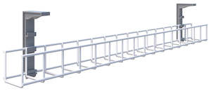Desk Accessories: Single Wire Grid Cable Basket - 5 Sizes