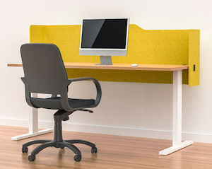 Desk Accessories: Milford Acoustic Wrap Around Desk Screen - Modesty Panel