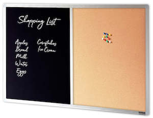 Notice Boards: Combination Chalkboard and Corkboard - 10 Sizes